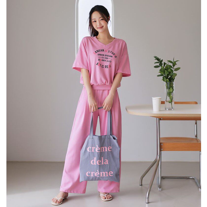 My girl春夏季新款韩国代购流行时尚舒适百搭卫衣长裤显瘦套装