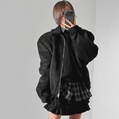 显瘦简单保暖拉链式 冬季 外套 潮流时尚 舒适百搭时尚 新款 韩国代购