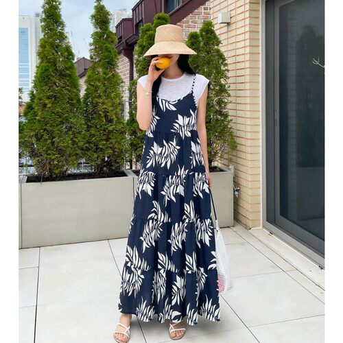 My girl夏季新款韩国代购流行时尚百搭简单显瘦淑女风吊带连衣裙