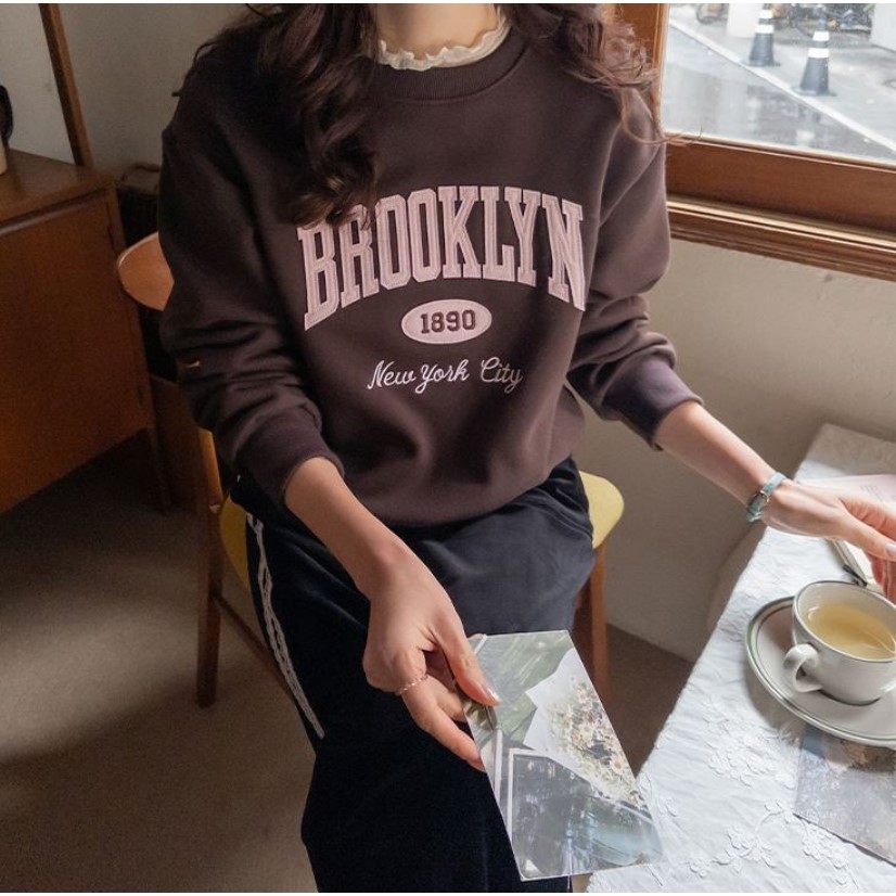 My girl冬季新款韩国代购流行时尚舒适简单甜美淑女气质套头卫衣