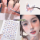 蝴蝶脸贴演唱会脸上贴饰品贴纸美甲钻脸部装 饰应援妆眼妆面部水钻
