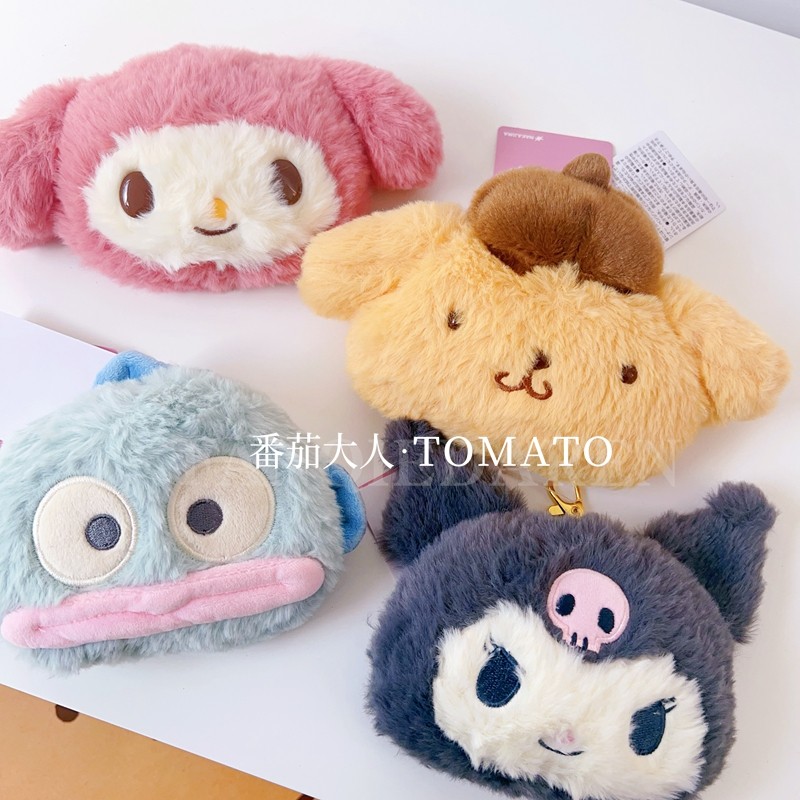 现货！日本三丽鸥美乐蒂库洛米布丁人鱼汉顿毛绒包卡包挂包,模玩/动漫/周边/娃圈三坑/桌游,动漫背包/钱包/箱包,淘宝优惠券,粉丝福利购,淘宝优惠卷