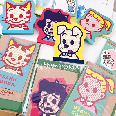 日本原田治osamu goods便利贴便签信纸女孩狗狗猫咪书写便签胶带