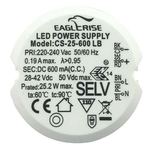 伊戈尔LED控制装置镇流器圆形驱动防水电源恒流32W 67800MA控制器