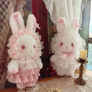 Lolita洛丽塔兔子玩偶兔包原创毛绒手提斜跨包袋萌萌兔可爱蝴蝶结