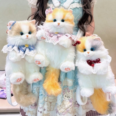 三花布偶小猫咪背包仿真包玩偶公仔双肩毛绒玩具女生闺蜜生日礼物