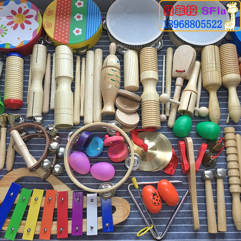 奥尔夫打击乐器常见三角铁手鼓沙锤摇铃敲鼓儿童幼儿早教音乐全套 Изображение 1 奥尔夫打击乐器常见三角铁手鼓沙锤摇铃敲鼓儿童幼儿早教音乐全套 Изображение 1