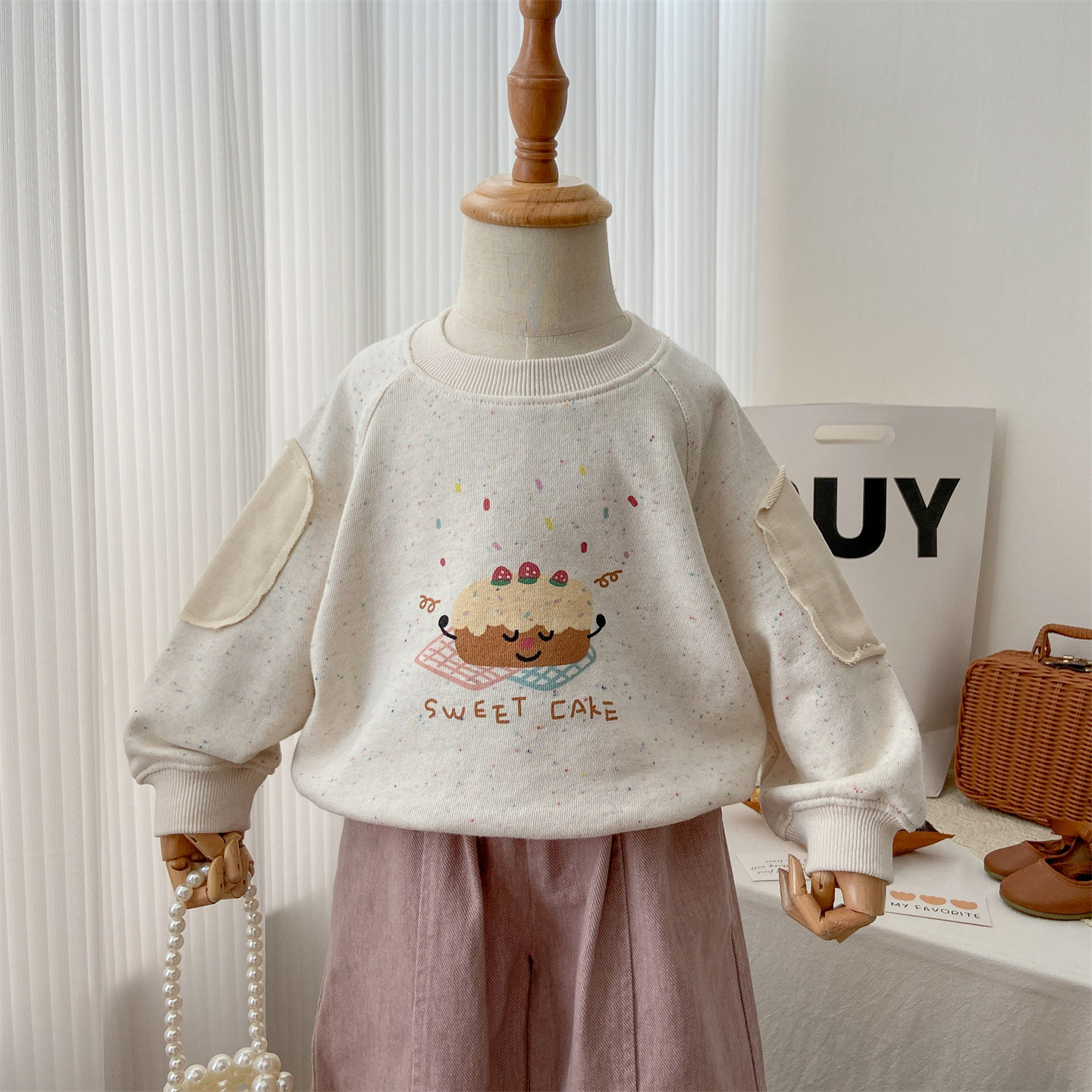 女童春装新款宝宝韩版洋气圆领上衣春秋季时尚宽松休闲卫衣小衫潮