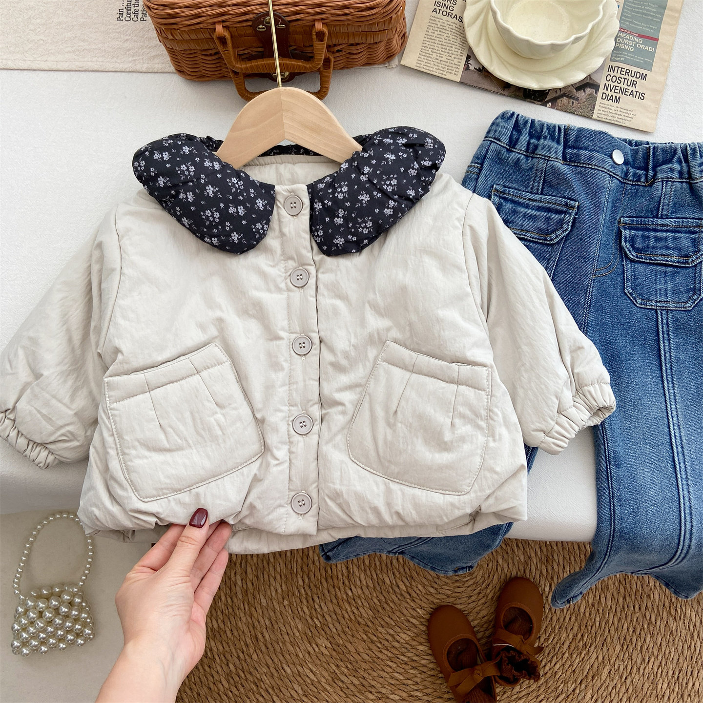 女童韩系冬季保暖棉服时尚新品
