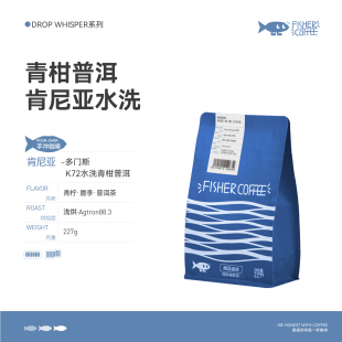 Fisher啡舍 肯尼亚多门斯K72水洗手冲咖啡豆227g DW系列均衡浅烘