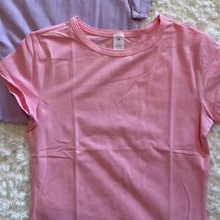 木耳边肌理短款 skims同款 pointelle圆领棉短袖 needle T恤 cotton