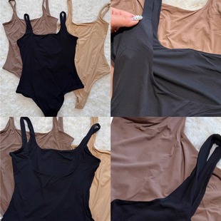 OGEX 科技裸感 超薄透气夏季V型露背速干连体吊带上衣