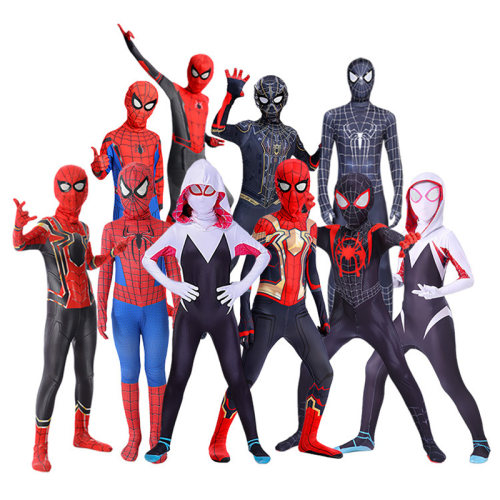 漫威蜘蛛侠男童女孩紧身衣新款