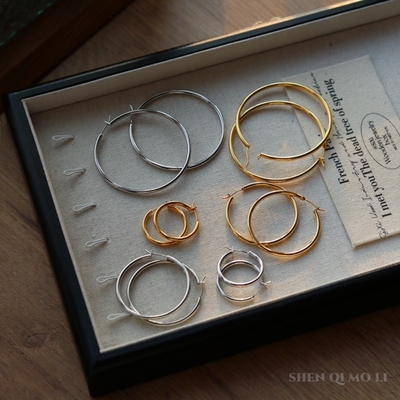 经典款瑞丽铜镀K金女素圈百搭