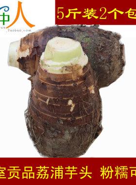 广西特产 新鲜正宗贡品荔浦芋头 甜品店生鲜绿色蔬菜5斤2个大芋头