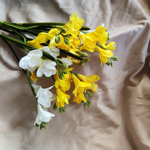 小红书汉服仿装仿真花PU白色PU玉簪花水仙香雪兰小苍兰摄影道具