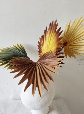 仿真叶棕榈叶室内装饰植物树叶子绿植叶蒲葵叶子PU仿真蒲扇芭蕉扇