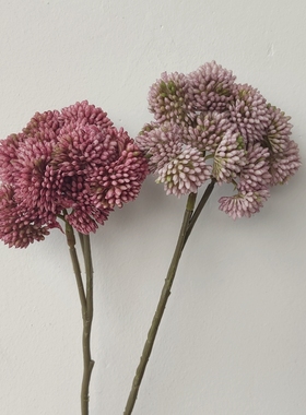 插花配材现代简约仿真花 客厅玄关摆放花紫丁香 粉紫色紫绣球配花