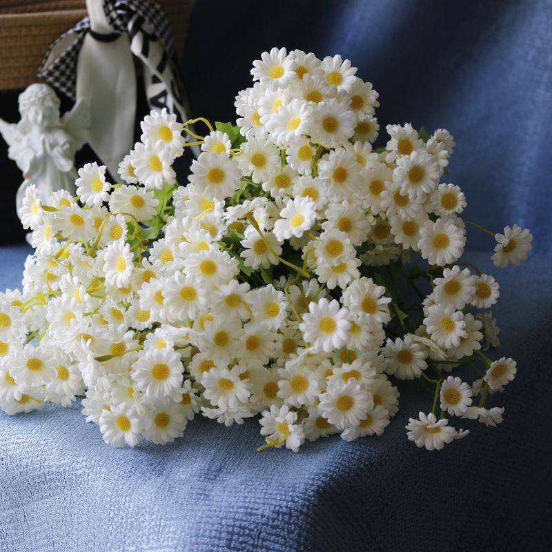 多头洋甘菊仿真花小清新雏菊花束客厅假雏菊摆设菊花干花花朵摆件,家居饰品,仿真花/假花,淘宝优惠券,粉丝福利购,淘宝优惠卷