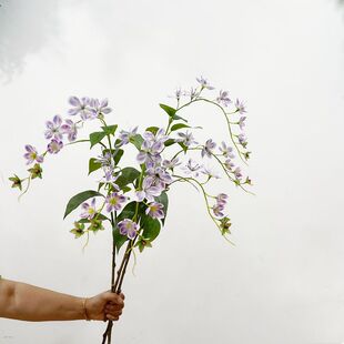 仿真花垂丝茉莉花绢花海棠单支高档假花家居室内造景装饰花瓶道具