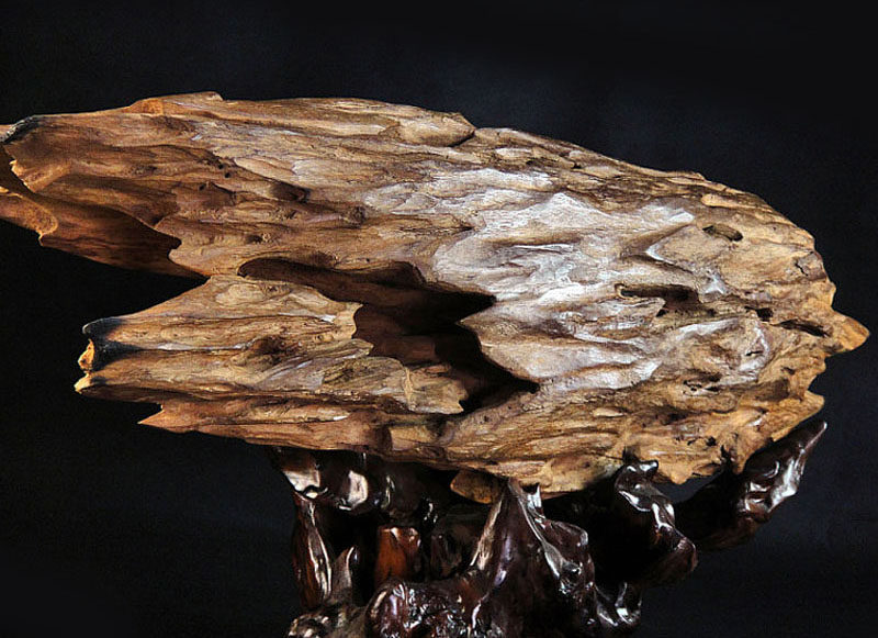 印尼沉香木雕刻件大浪淘沙 伊利安风化黄土沉醇厚甘凉工艺品摆件