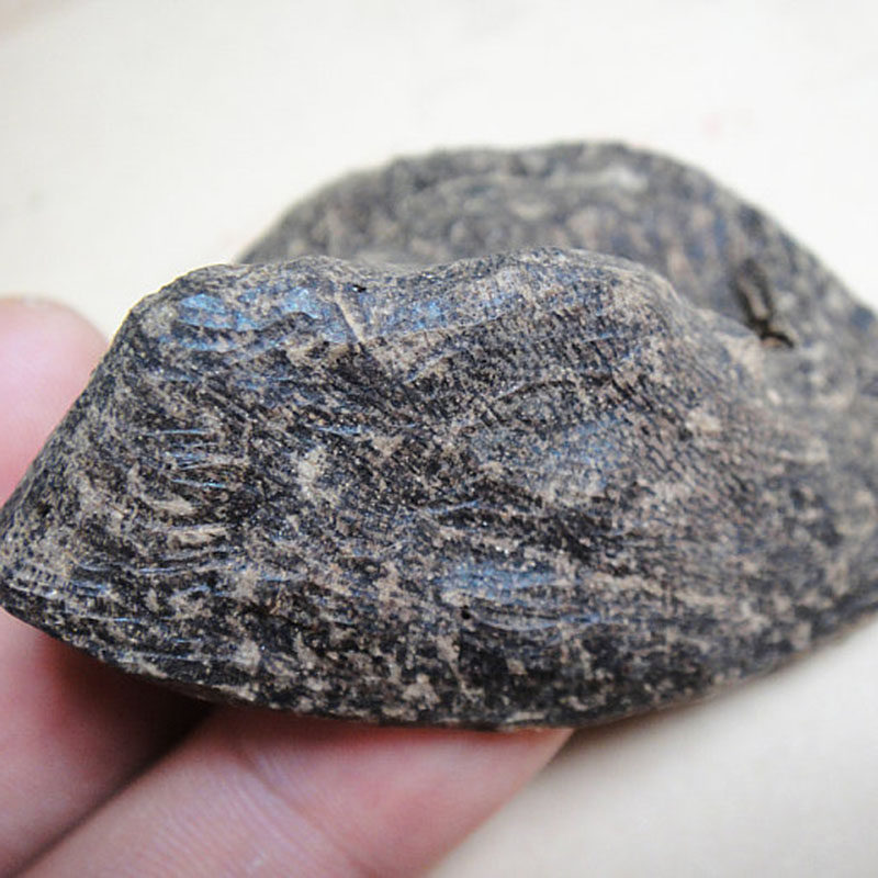印尼沉香手把件安汶沉水强货盔甲黑油件手玩件 K07木雕工艺品