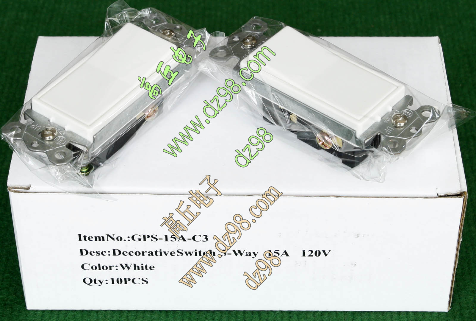 Ô×°³ö¿Ú ÃÀ±ê °×É« 120V 15A 3Ïß Ë«¿Ø 1λ ǽ±Ú Ãæ°å µçÔ´¿ª¹Ø