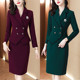 西装 职业裙套装 气质女神范时尚 新款 包臀裙工作服两件套 女2022秋季