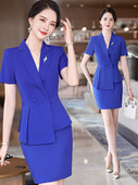 女裙套装 西装 短袖 珠宝店酒店前台经理美容院工作服2022高端职业装