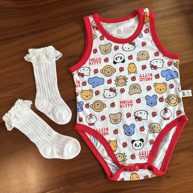 新生儿夏季薄款婴儿无袖背心三角包屁衣满月宝宝连体衣哈衣爬服潮