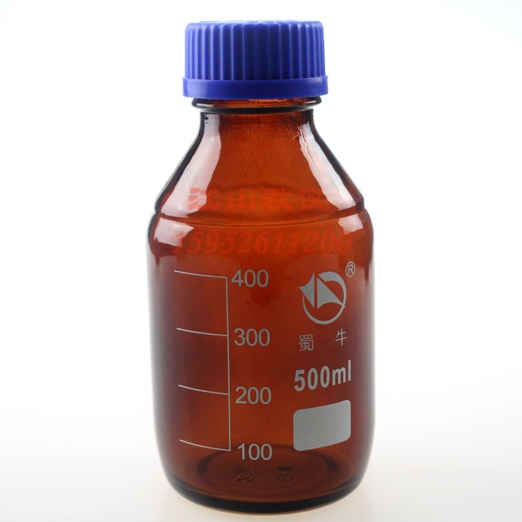 ×ØÉ«Ë¿¿ÚÆ¿ÃÜ·âÆ¿²èÉ«²£Á§Æ¿ 500ml ˼ÆëÀ¶¸ÇÊÔ¼ÁÆ¿ ÂÝÎÆ¿Ú´ø¿Ì