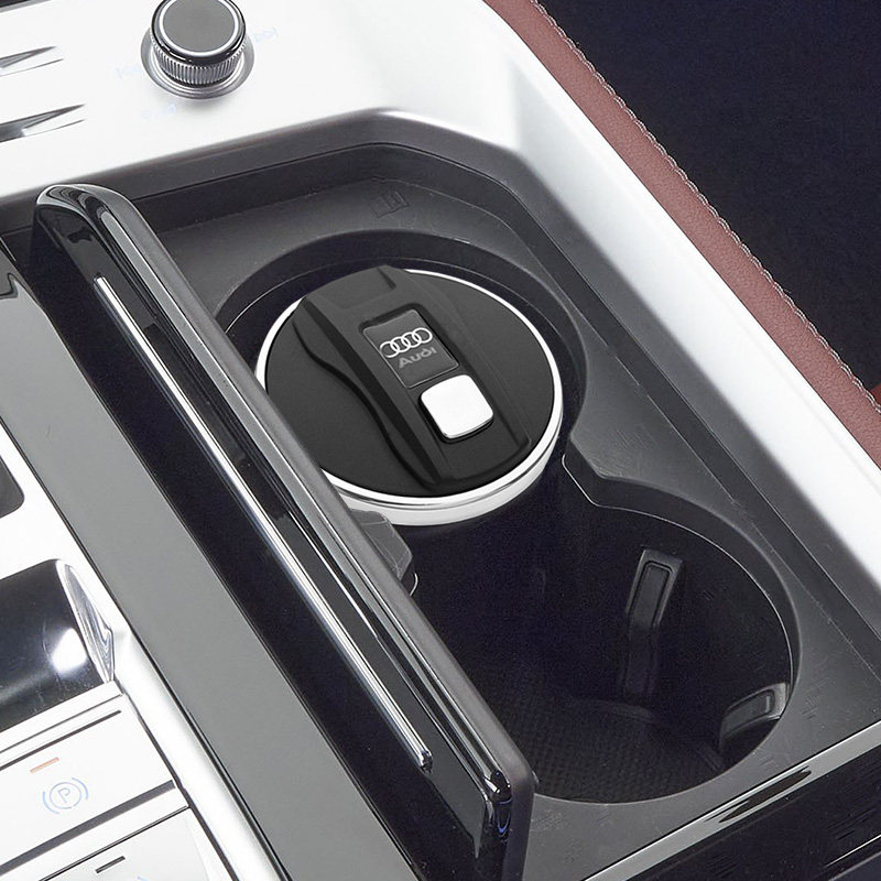 2026款奥迪A6L改装专用车载烟灰缸防灰飞LED灯汽车内饰原厂Q6适用