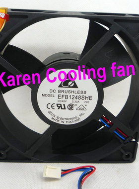 Delta/台达EFB1248SHE 12038 DC48V 0.3A 12cm 变频器风扇