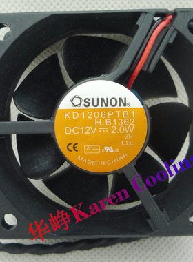 KD1206PTB1全新原装SUNON建准6025 12V 2.0W 2线散热风扇6CM厘米