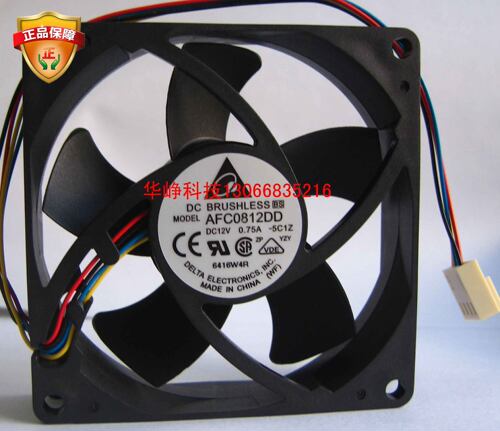 Delta/台达AFC0812DD 8020 DC12V 0.75A 8cm 4线 PWM 散热风扇