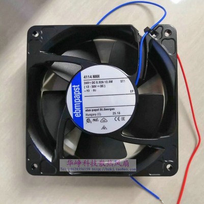 4114NHH德国EBMpapst耐高温散热风机12038 24v 12.5w发射机风扇