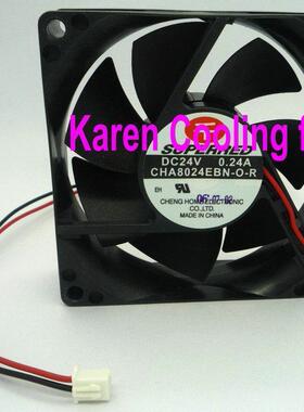 包邮全新原装千红CHA8024EBN-O-R  8025 DC 24v 0.24A风扇