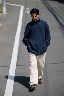 CITYDIVE套头衫华夫格高领重磅