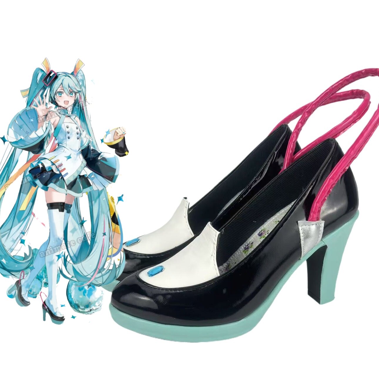 197初音未来expo10周年纪念cos鞋子定做cosplay动漫游戏鞋子定制