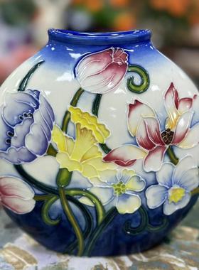 出口陶瓷喇叭花掌中宝花瓶