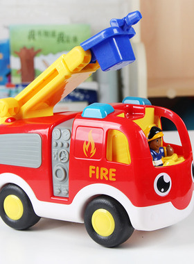英国wow儿童玩具车消防车艾尼职业认识消防员公仔救火车宝宝2-6岁
