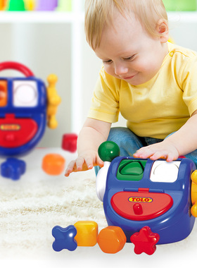 Tolo宝宝形状配对分类玩具老虎机颜色认知奇妙盒几何蒙早教1-3岁