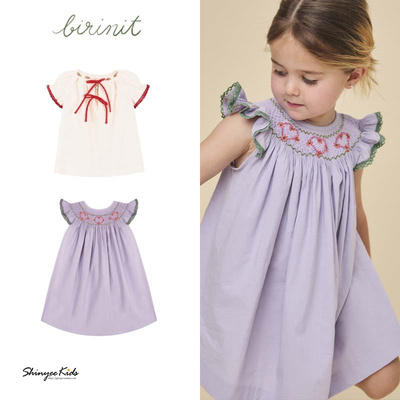5ZShinyee▲birinit petit ss25春夏女童甜美连衣裙打揽背心裙