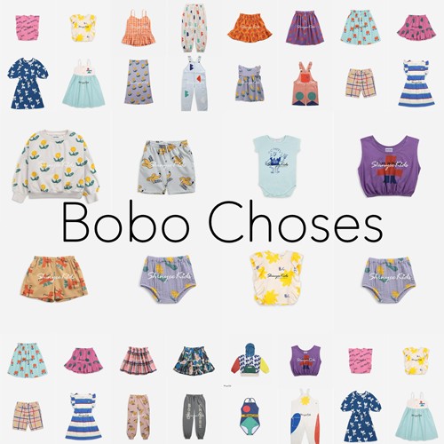 3折清仓 bobo choses 春夏儿童T恤吊带衫衬衫 半裙连衣裙 休闲裤