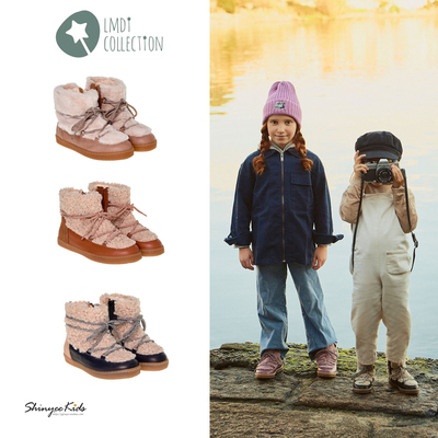 6折Shinyee▲LMDI aw24秋冬儿童保暖冬靴毛毛中筒靴棉靴棉鞋