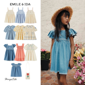 5ZShinyee ss25女童甜美刺绣打揽连衣裙吊带裙包包 ida emile