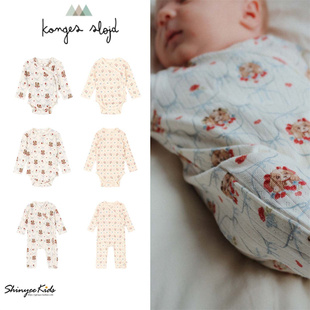 aw25秋冬婴幼儿复古印花包屁衣连体衣 slojd 6ZShinyee konges