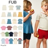 FUB ss26春夏新款 儿童条纹针织衫 Shinyee T恤polo衫 背心上衣