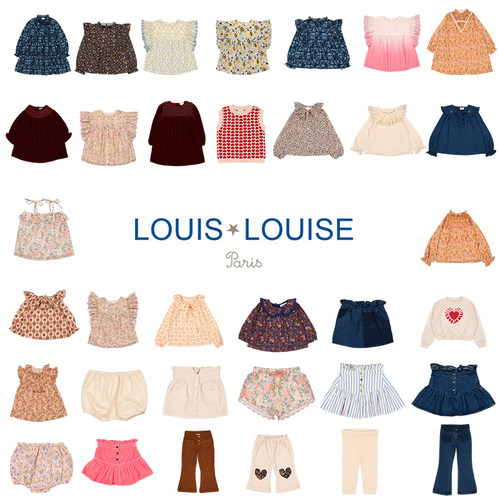 3折清仓 louis louise法式复古碎花连衣裙荷叶边上衣长袖衬衫半裙