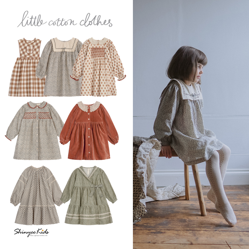 Shinyee▲little cotton clothes aw23儿童长袖碎花连衣裙 童装/婴儿装/亲子装 连衣裙 原图主图